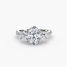 Three-Stone with Pavé Band