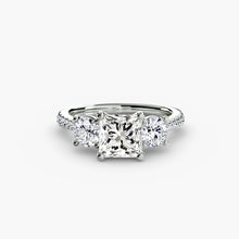 Three-Stone with Pavé Band