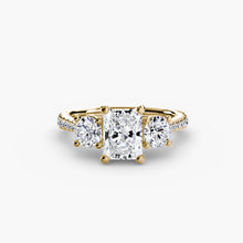 Three-Stone with Pavé Band