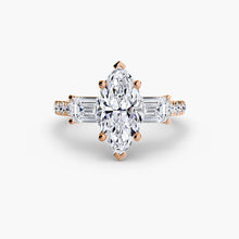 Three-Stone Ring with Pavé Band 4