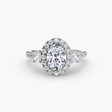 Three-Stone Ring with Halo 2