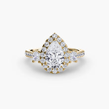 Three-Stone Ring with Halo 2