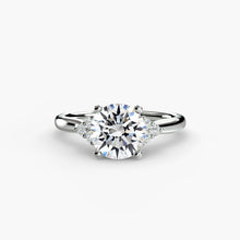 Solitaire with Cluster Shoulders